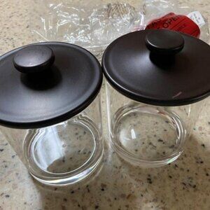Small Modern Apothecary Storage Organizer Canister Jars - Acrylic Container